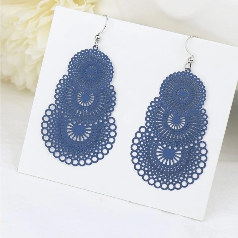 Bohemian Hollow Out Geometric Drop Earrings